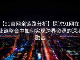【91官网全链路分析】探讨91网在产业链整合中如何实现跨界资源的深度融合
