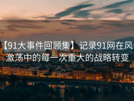 【91大事件回顾集】记录91网在风云激荡中的每一次重大的战略转变