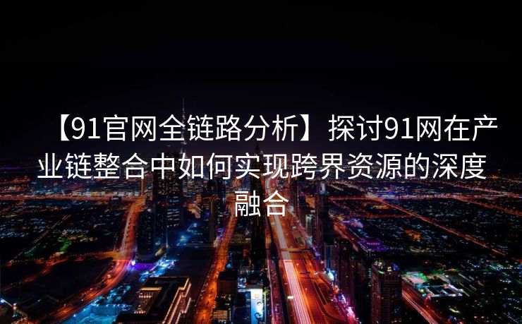【91官网全链路分析】探讨91网在产业链整合中如何实现跨界资源的深度融合