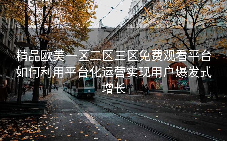 精品欧美一区二区三区免费观看平台如何利用平台化运营实现用户爆发式增长