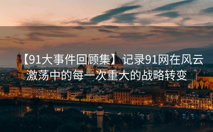 【91大事件回顾集】记录91网在风云激荡中的每一次重大的战略转变