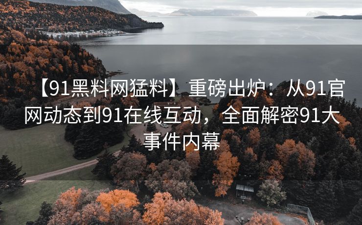 【91黑料网猛料】重磅出炉：从91官网动态到91在线互动，全面解密91大事件内幕